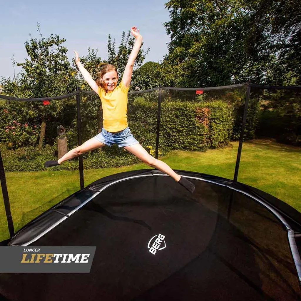 BERG Trampolin Oval 520 X 345 Cm Grün Mit Sicherheitsnetz Comfort Grand Favorit Regular 8 BERG Trampolin Oval 520 X 345 Cm Grün Mit Sicherheitsnetz Comfort Grand Favorit Regular – Bild 8