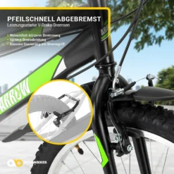 Actionbikes Kinderfahrrad Arrow 24 Zoll - Handschaltung - Kinder Fahrrad - Kettenschutz - Fahrradständer - Jugend Fahrrad - Kinderrad - Bike - Rad - 8 - 12 Jahre -Globbervi Verkaufe e91b3999b463a05edd9075d0fb1f0874