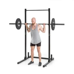 KLAR FIT Klarfit HR 1100 Hantelstation - Half Rack , Kraftstation , Fitnessstation , 2 Verstellbare J-Hooks , 32 Höhenpositionen , Feste Klimmzugstange , Max. 150 Kg Belastbarkeit , Schwarz -Globbervi Verkaufe eacbe3d9ca40d29101ad3d6610cec4ad