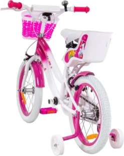 Actionbikes Kinderfahrrad Unicorn 16 Zoll - Kinder Fahrrad - Caliper Bremsen - Kettenschutz - Stützräder - Kinderrad - Rad - Bike - Mädchen - Pink - 4-7 Jahre -Globbervi Verkaufe eb24e8ee46e78ff4adb02f4d3414a291