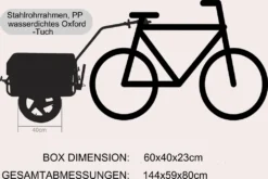 Fahrradanhänger Lastenanhänger & Handwagen Transportanhänger Anhänger 60kg Handwagen Cargotrailer Mit Reflektoren -Globbervi Verkaufe eb60d519367337695848691f797c3134