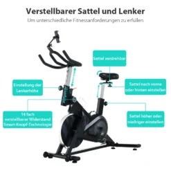Fitifito Heimtrainer Speedbike Fitness Bike Indoor SB21 Magnetberemssystem Ergometer Mit 8kg Schwungrad, 14 X Widerstand, Handyhalter, Belastbar Bis 120kg, Schwarz -Globbervi Verkaufe ebc42d554453ab30ef47a29a7629bf74
