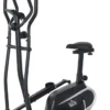 HOMCOM 2-In-1 Ellipsentrainer Elliptisch Heimtrainer Mit LCD Monitor Maschinentrainer Mit Einstellbarer Sitzhöhe 8 Stufen 2 Rädern Stahl PVC ABS Schwarz 103 X 62 X 151 Cm