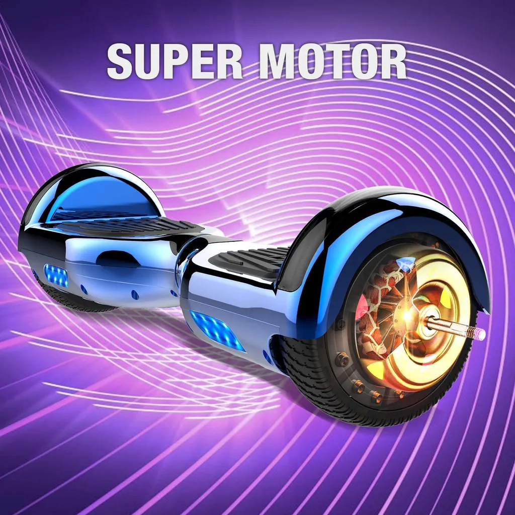 Hoverboard Electric Scooter 6.5 ″ Zweimotoren 2-Rad-Selbstausgleich-Rollerplatine Hover Mit LED-Leuchten Bluetooth. 2 Hoverboard Electric Scooter 6.5 ″ Zweimotoren 2-Rad-Selbstausgleich-Rollerplatine Hover Mit LED-Leuchten Bluetooth. – Bild 2