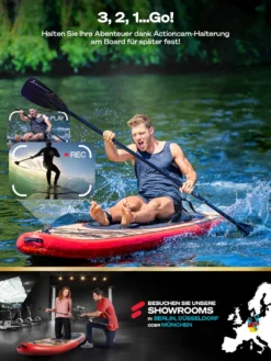 Sportstech 8in1-Stand Up Paddling Board Set + Kajak-Sitz & LED Dry Bag + Lautsprecher, Standup Paddleboard Aufblasbar + Luftpumpe & Fiberglas Paddel, Sommerspaß Stand-up Paddling, WBXs Surfbrett -Globbervi Verkaufe ecf633a674c691f38ac0d80f8da82328