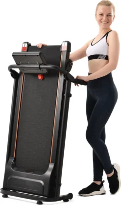 Merax Laufband Klappbar Elektrisch Laufbänder 1,5 PS Leiser Elektromotor 12 Km/h Mit LED Display, 12 Programme Und Pad-/Handyhalter, Max. Benutzergewicht 100kg, Schwarz -Globbervi Verkaufe edd3c5b74f9f6a26f97111f264b4b17d