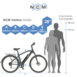 EPAC, NCM Venice Plus, 48V 16Ah 768Wh, 28", Schwarz -Globbervi Verkaufe ee82810b9b971744a9ea051068fb6aa1