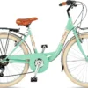 Via Veneto By Canellini Retrò Vintage Fahrrad Mädchen 24" Hellgrun