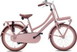 Valetta Cargo Kinderfahrrad Hollandrad 20 Zoll Mädchen Matt Flamingo