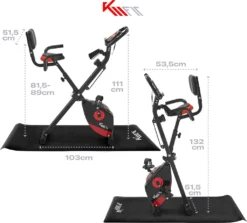 KM-Fit 2in1 Heimtrainer Fahrrad Mit LCD-Display | Fitnessbike Klappbar | Hometrainer 16 Widerstandsstufen | Handpulssensoren | Inkl. Bodenschutzmatte & Handy- Halterung -Globbervi Verkaufe f0d608858d626626e474c599254c5a6c