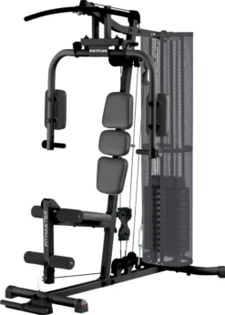 Kettler Kraftstation Fitmaster, 21 Übungen, 12 X 5kg Gewichtsblock, Maximale Gewichtsbelastung 130kg, Sitzkissen Höhenverstellbar, Hand- / Fußschlaufe Und Bizeps-Curlstange Inklusive