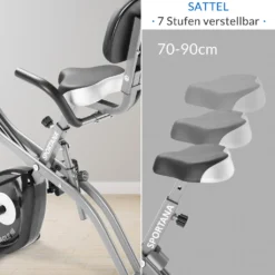 Sportana F-Bike Heimtrainer Eagle 3 Faltbar 10 Stufen 7 Sitzhöhen LCD Display Fitnessfahrrad 2 Zugbänder Fahrradtrainer Fitnessbike X-Bike -Globbervi Verkaufe f110b2c2d85a678739cdba76c6b7b419