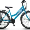 24 Zoll Kinderfahrrad Shimano 21-Gang Mit Beleuchtung Türkis