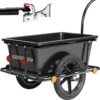 Monzana Fahrradanhänger Mit 90L Kunststoffwanne Inkl. Kupplung - Lastenanhänger Transportanhänger Anhänger Handwagen