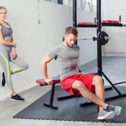 Tectake Kraftstation Reeves 180x95x210cm - Schwarz -Globbervi Verkaufe f1535273c30740e49c324f8bbed40d26