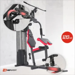 Hop-Sport HS-1044K Kraftstation Für Zuhause - Fitnessstation + 66 Kg Gewichte, Multigym Fitnesscenter Mit Seilzug, Butterfly Und Latzug -Globbervi Verkaufe f1f44a82429153f383d3b4cc46322329