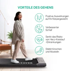 DREAVER® S310 - Elektrisches Laufband Für Zuhause O. Büro - Sehr Leises Walking Pad - Arbeitsplatz Laufband Bis 6km/h, Kleines Schreibtisch-Laufband Mit LED-Display, Rollen, Nur 23kg, Energiesparend -Globbervi Verkaufe f270eaf855fe62dbc94ddc84dde37e0a