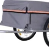 HOMCOM Lasten-Fahrradanhänger Transportanhänger CargoTrailer Fahrrad Faltbar Grau