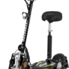 EFlux E-Scooter Street 20 - 500 W - 20 Km/h - E-Scooter Mit Straßenzulassung Klappbar - Keine Helmpflicht - 30 Km Reichweite - 36 Volt - 12 Ah Akku - Easy Fold Mechanismus - Mit Komfortablen Sitz Höhenverstellbar Und Abnehmbar - LED Scheinwerfer - EEC (COC) Zulassung Mit Versicherungskennzeichen Für Mofa Bis 25 Km/h - Scooter - Erwachsene - Elektroroller - Elektrischer Roller -Elektro - Roller - Elektroscooter - (Schwarz)