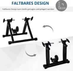 HOMCOM Stahl Schwarz Rollentrainer Fahrradtrainer Heimtrainer Magnetbremse Stahl Schwarz -Globbervi Verkaufe f690681631ee52be4a0c1a29e0b0ce90