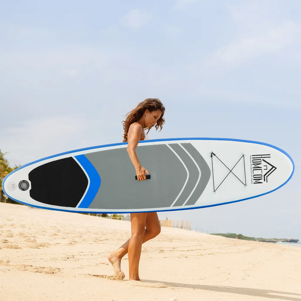 HOMCOM Aufblasbares Surfbrett Surfboard Stand Up Board Mit Paddel Rutschfest Inkl. Ausrüstung PVC EVA 305 X 80 X 15 Cm 2 HOMCOM Aufblasbares Surfbrett Surfboard Stand Up Board Mit Paddel Rutschfest Inkl. Ausrüstung PVC EVA 305 X 80 X 15 Cm – Bild 2