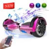 Mega Motion Hoverboard 6,5 Zoll Hoverboard Mit Bluetooth Selbstausgleichender Elektroroller Smart Board LED Hoverboard Für Kinder Und Erwachsene