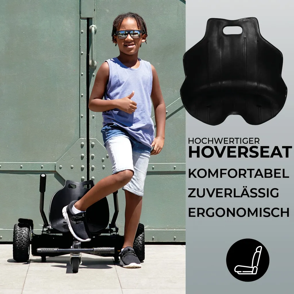 Robway Universal Hoverseat Hover Board Sitz E-Balance Speedkart Hoverkart (Schwarz) 8 Robway Universal Hoverseat Hover Board Sitz E-Balance Speedkart Hoverkart (Schwarz) – Bild 8