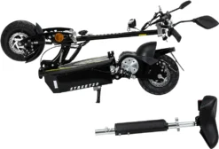 EFlux E-Scooter Street 20 - 500 W - 20 Km/h - E-Scooter Mit Straßenzulassung Klappbar - Keine Helmpflicht - 30 Km Reichweite - 36 Volt - 12 Ah Akku - Easy Fold Mechanismus - Mit Komfortablen Sitz Höhenverstellbar Und Abnehmbar - LED Scheinwerfer - EEC (COC) Zulassung Mit Versicherungskennzeichen Für Mofa Bis 25 Km/h - Scooter - Erwachsene - Elektroroller - Elektrischer Roller -Elektro - Roller - Elektroscooter - (Schwarz) -Globbervi Verkaufe f847570c58caebf19315edd56d6777ad