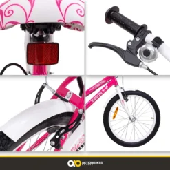 Actionbikes Kinderfahrrad Butterfly 20 Zoll - Kinder Fahrrad - V-Brake Bremsen - Kettenschutz - Fahrradständer - Kinderrad - Jugend Fahrrad - Rad - Bike - Mädchen - Pink/Weiß - 6-9 Jahre -Globbervi Verkaufe f87a7d9479b5fa203e0df0e2fba2467c