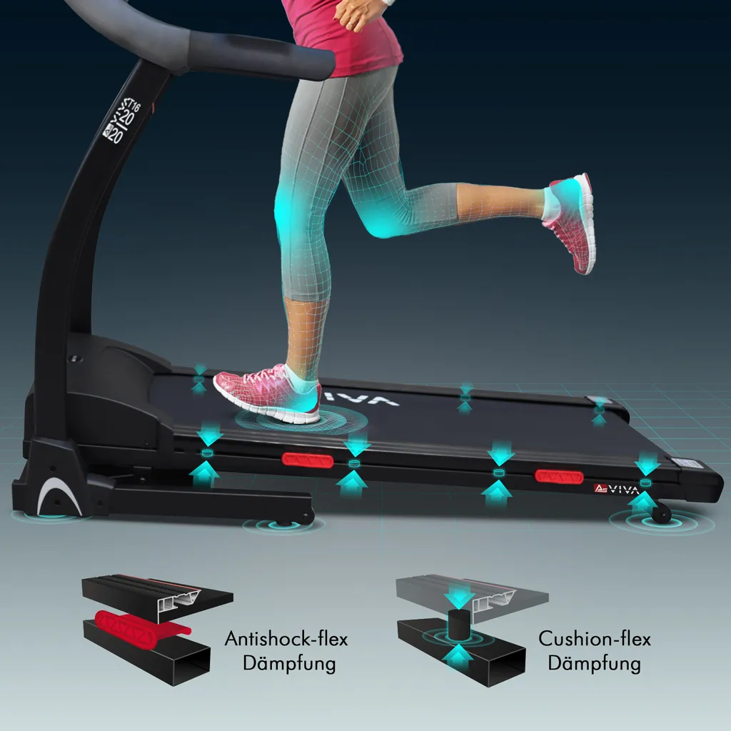 Laufband AsVIVA T16 Bluetooth Cardio Fitness App Kompatibel 13 Laufband AsVIVA T16 Bluetooth Cardio Fitness App Kompatibel – Bild 13