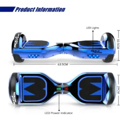 MARKBOARD Hoverboard,Elektro Scooter 6,5 LED E-Balance Scooter Mit Motorbeleuchtung E-Skateboard Elektroroller Bluetooth LED Chrome Blau -Globbervi Verkaufe fb6ff487c40d9b203d21dfdd2efa2441
