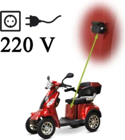 ECO ENGEL 510 Rot, 25 Km/h E-Scooter Senioren Roller Seniorenmobil Elektromobil 4 Räder -Globbervi Verkaufe fb8857fc264fb9ad6502eea69afd931b