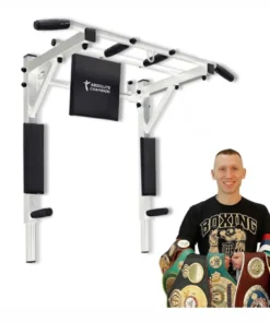 Klimmzugstange Mit Dip Station 3 In 1 - PROFI / Weiß - Multifunktional, Wandmontage - STM