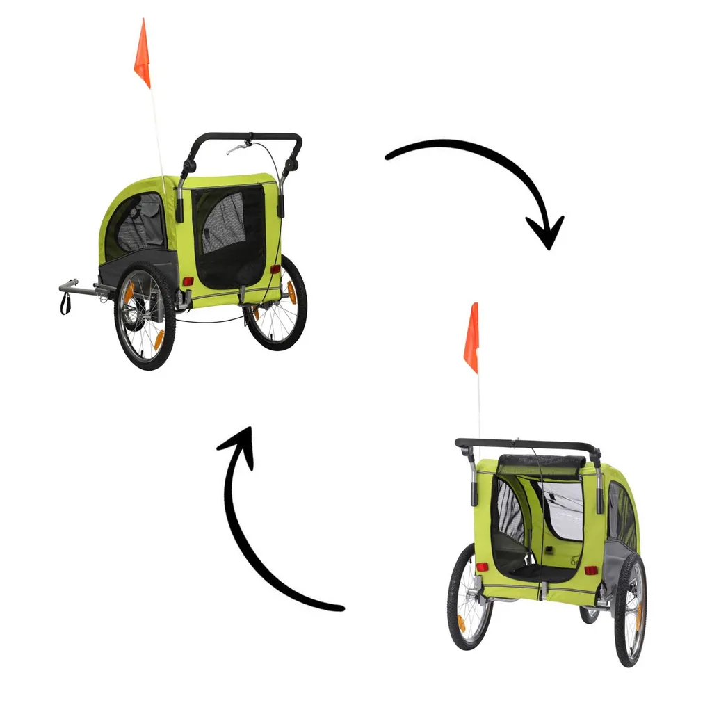 Zoomundo 3in1 Hundeanhänger Fahrradanhänger Hundejogger Für Hunde - LUCKY In Grün 6 Zoomundo 3in1 Hundeanhänger Fahrradanhänger Hundejogger Für Hunde - LUCKY In Grün – Bild 6