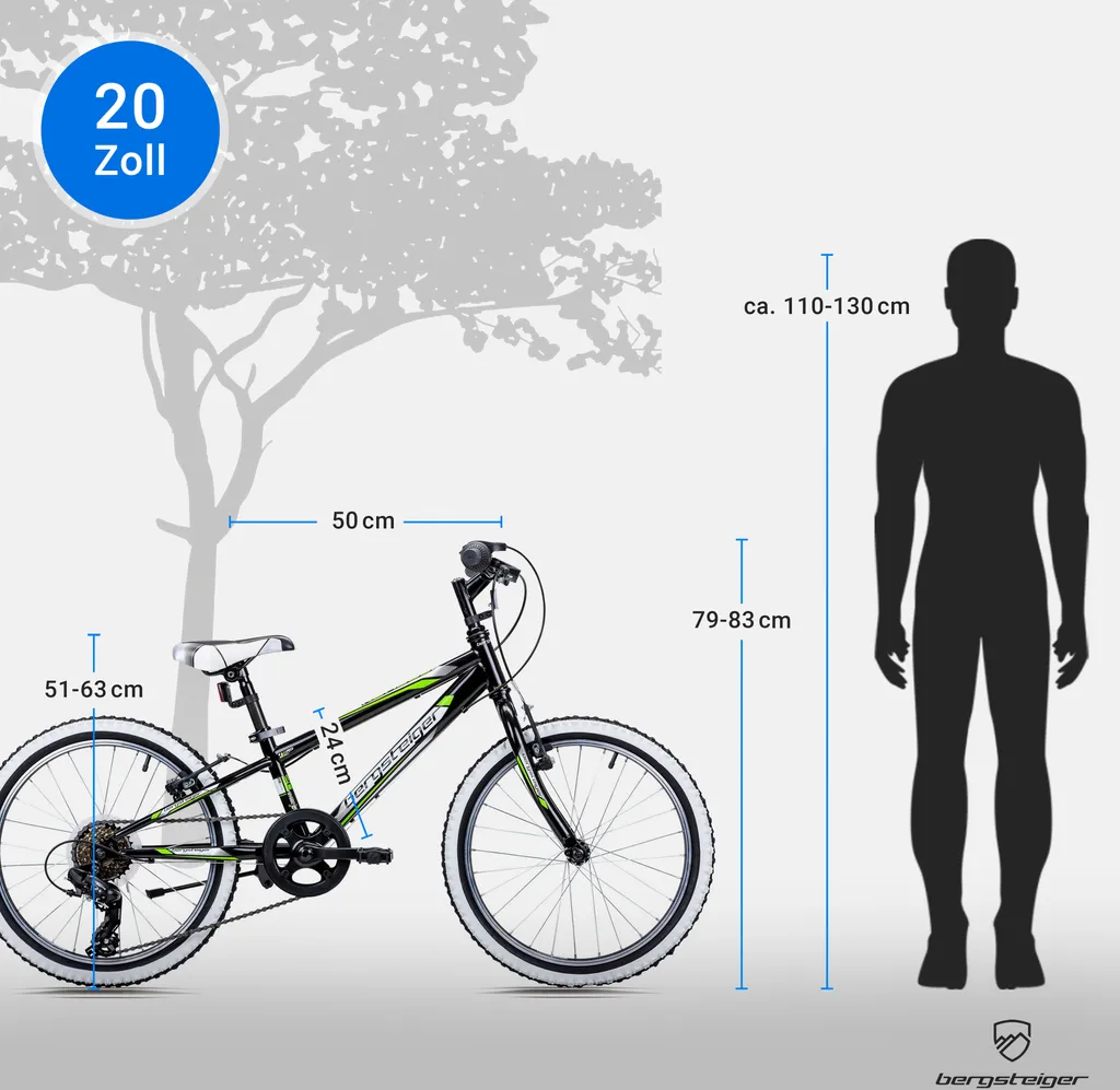 Bergsteiger Kansas 20 Zoll Kinderfahrrad, Geeignet Für 6, 7, 8, 9 Jahre, Shimano 6 Gang-Schaltung, Mountainbike Mit Weißwandbereifung, Jungen-Fahrrad, Mädchen-Fahrrad 6 Bergsteiger Kansas 20 Zoll Kinderfahrrad, Geeignet Für 6, 7, 8, 9 Jahre, Shimano 6 Gang-Schaltung, Mountainbike Mit Weißwandbereifung, Jungen-Fahrrad, Mädchen-Fahrrad – Bild 6