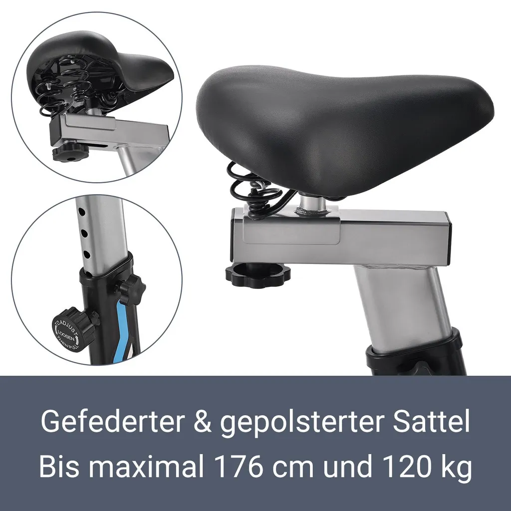 ArtSport Heimtrainer Speedbike RapidPace - Hometrainer Mit Riemenantrieb, 10 Kg Schwungrad, LCD Display & Pulssensoren Fitnessbike Fitness Fahrrad 7 ArtSport Heimtrainer Speedbike RapidPace - Hometrainer Mit Riemenantrieb, 10 Kg Schwungrad, LCD Display & Pulssensoren Fitnessbike Fitness Fahrrad – Bild 7