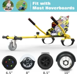 Hoverkart Kompatibel Mit 6,5 Zoll 8,5zoll Und 10 Zoll Hoverboards Schwarz, Sitzscooter Gokart, Hovergokart, Hovercart, Sitz Für Self Balancing Scooter -Globbervi Verkaufe fcb6e9586f5123b1cdee6c155efe28e4