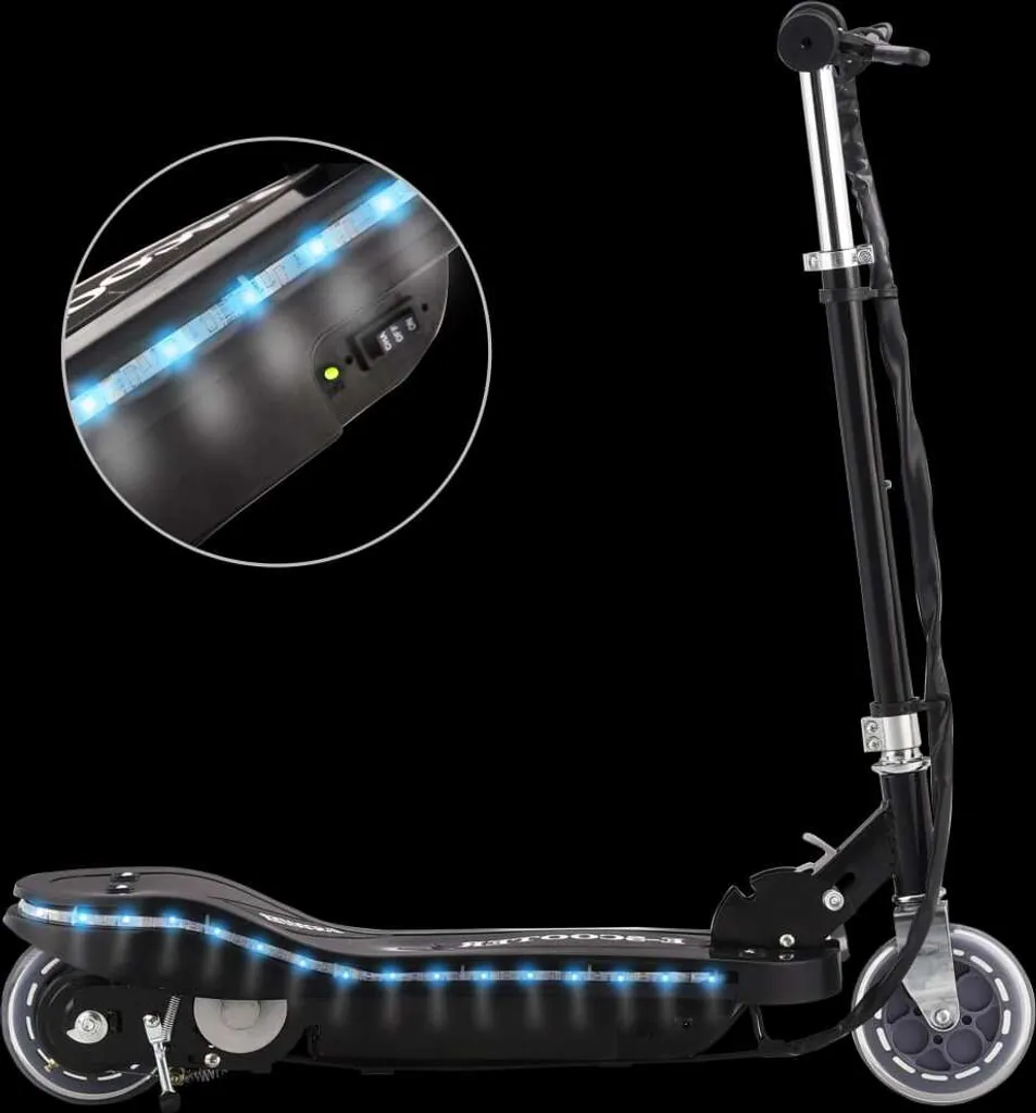 VidaXL Elektroroller Mit LED 120 W Schwarz 2 VidaXL Elektroroller Mit LED 120 W Schwarz – Bild 2