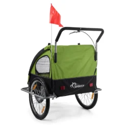 SAMAX Fahrradanhänger 2in1 Jogger - In Grün/Schwarz - Silver Frame -Globbervi Verkaufe fdade10af862946617bb001bc0aaf65e