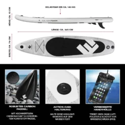 FitEngine Trip SUP-Board Set (Allrounder) - 108 Beton StandUp Paddle Board Stand Up Brett -Globbervi Verkaufe fdb8581ae2f1dfe1ec3baf51998fdc4a