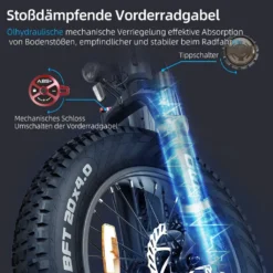 EU- HIMO ZB20 MAX 20'' 4.0 Fatbike E Bike, Mountainbike E Bike , 48V/10Ah Lithium-Ionen-Akkus, Doppelscheibenbremsen, Faltbares Strand-/Schnee-/All Terrain-Elektrofahrrad -Globbervi Verkaufe fe5d098cb6c630f4aa049b3ba9dd8101