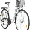 28 Zoll City Fahrrad Shimano 7 Gang, Mit Korb Und Lichtanlage, Unisex Geeignet Ab 170-185 Cm