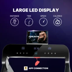 Merax Laufband Elektrisch Laufbänder Mit 2,5 PS Motor Und LED-Display, Bluetooth, APP Und Tablet-Halterung, 1-15 KM/H, Belastbar Bis 120kg -Globbervi Verkaufe fefe95148c01b3e2f95b6812dfd950ec