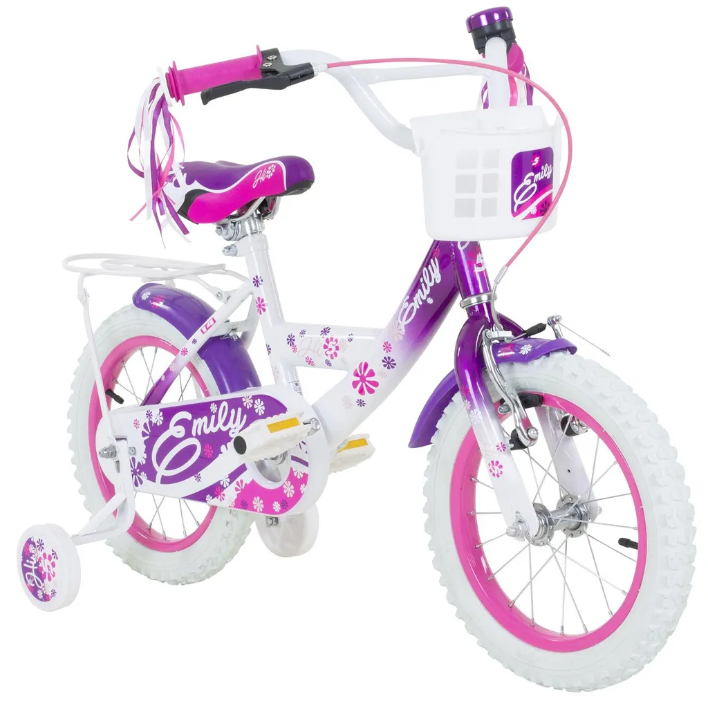 HI5FIVE Kinderfahrrad Emily Mit Rücktritt, Stützrädern Und Gepäckträger 14 Zoll 7 HI5FIVE Kinderfahrrad Emily Mit Rücktritt, Stützrädern Und Gepäckträger 14 Zoll – Bild 7