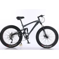 360Home Fat Bike 26 Zoll Mountainbike Fahrrad Vollgefedertes Fahrrad Mit Großem Reifen Fully Grau -Globbervi Verkaufe ff62ba1cb7bfc98b79d1cfdee0ee7e97