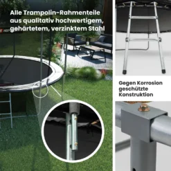 Hop-Sport Trampolin Outdoor Ø 430 Cm – Gartentrampolin Komplettset Mit Stabilen U-Beinen, Innenliegendem Netz, Sprungtuch Und Leiter Sowie Extra-Zubehör Wie: Abdeckplane, Spielbälle Und Bodenhaken -Globbervi Verkaufe ffbb65060bc3dd3999e1901d1a7cfe2c